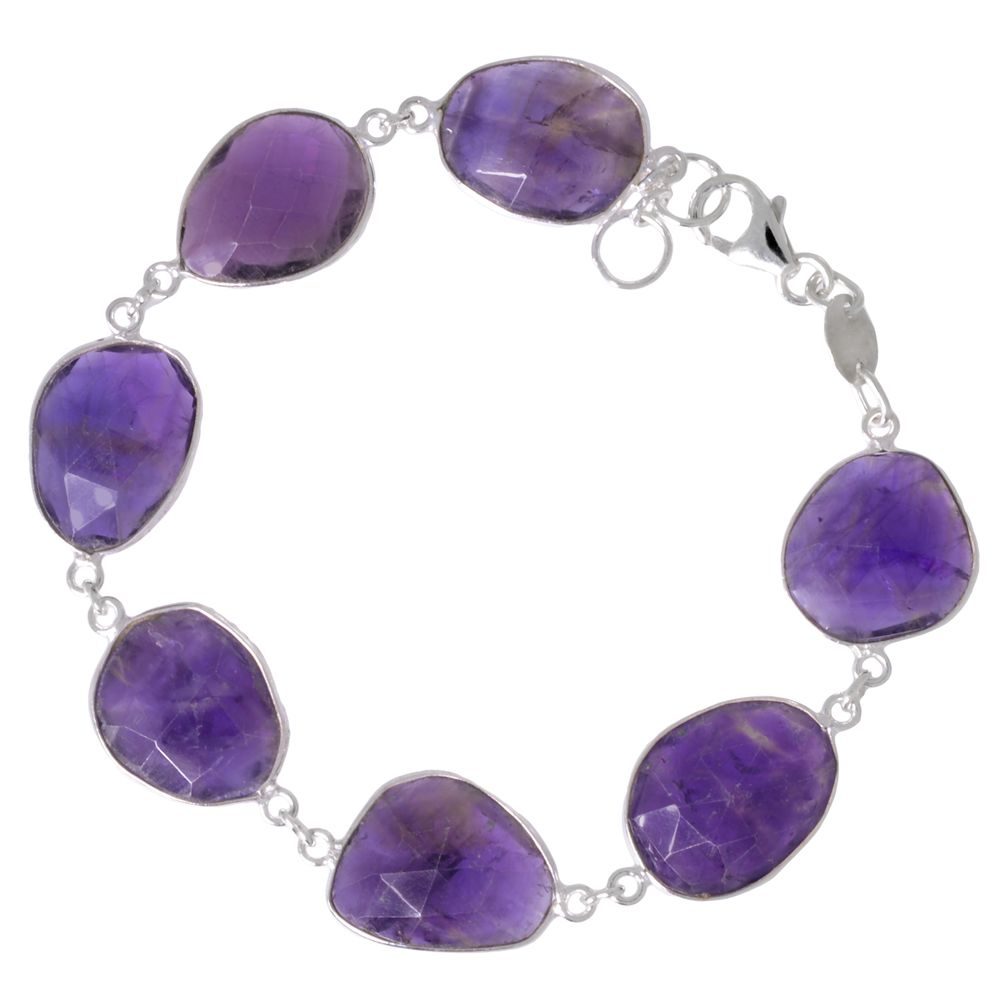 Amethyst Silberarmkette