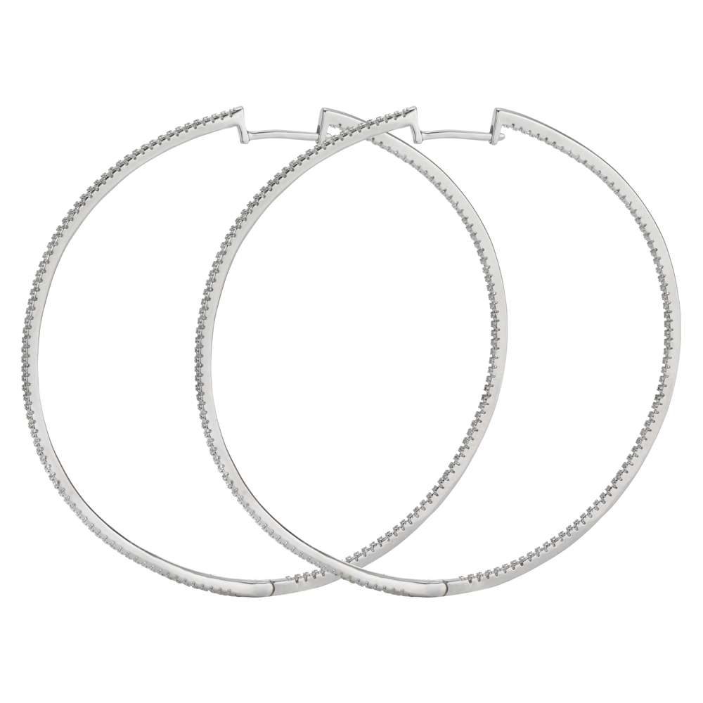 Silber Creolen mit Kristallen