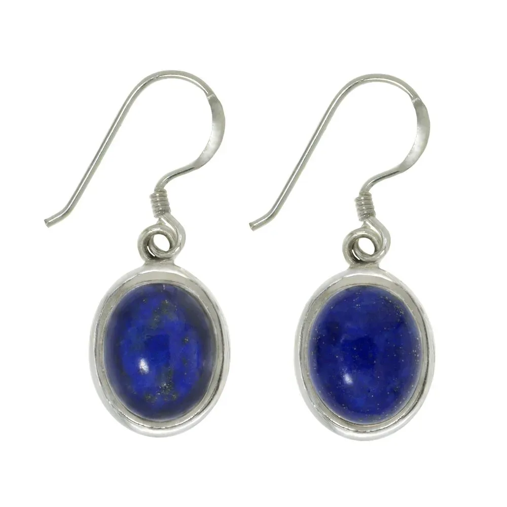Lapislazuli Silberohrhänger