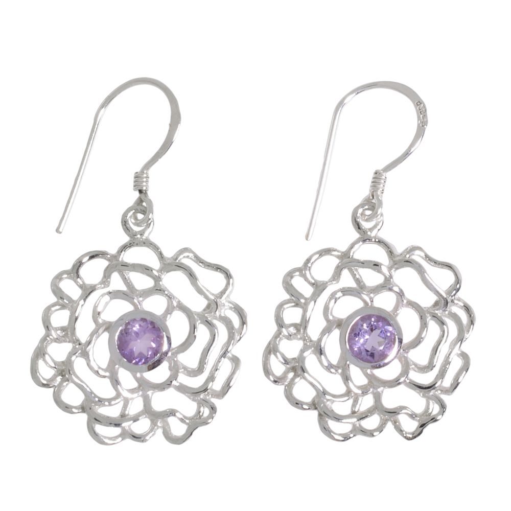 Amethyst Silberohrhänger