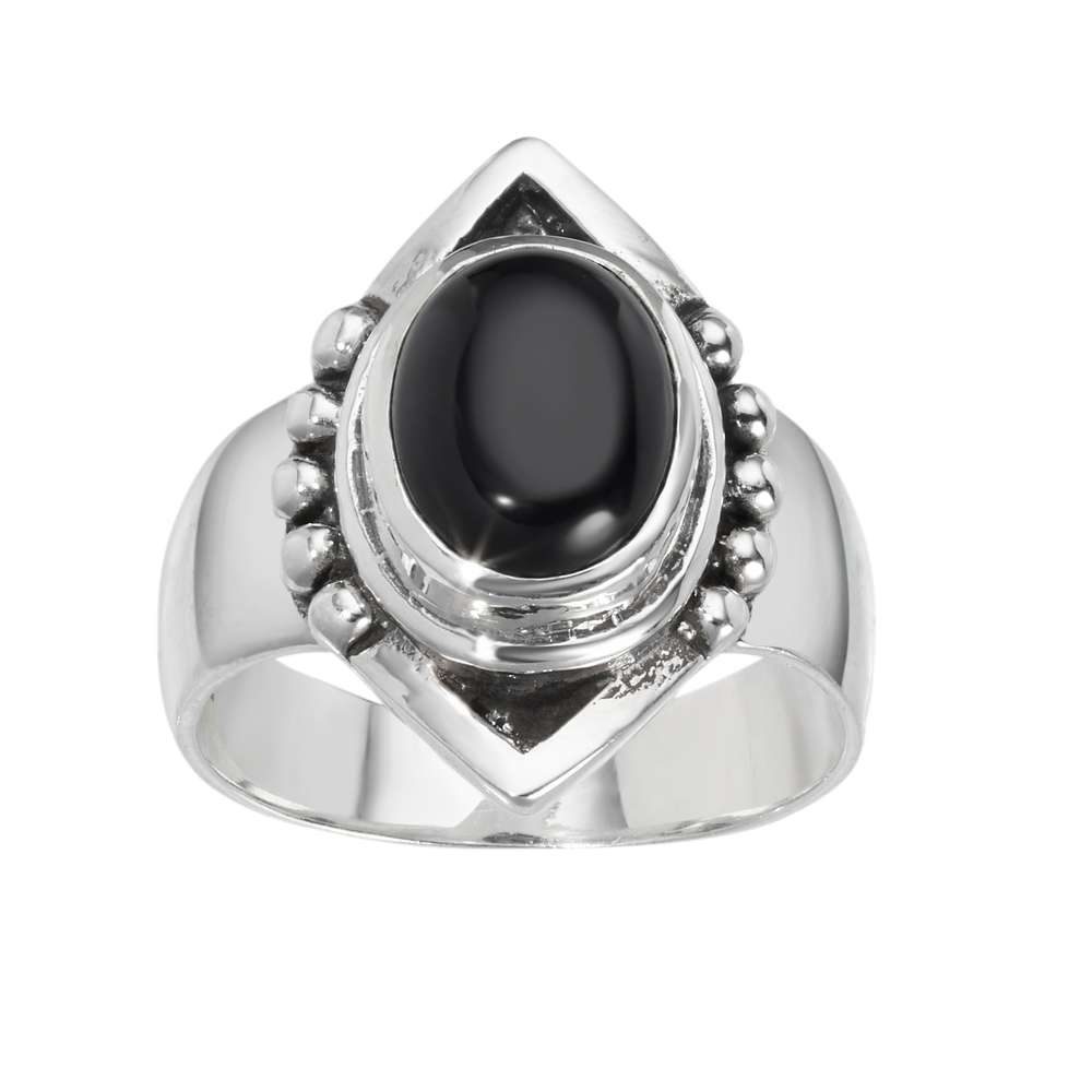 Onyx Silberring