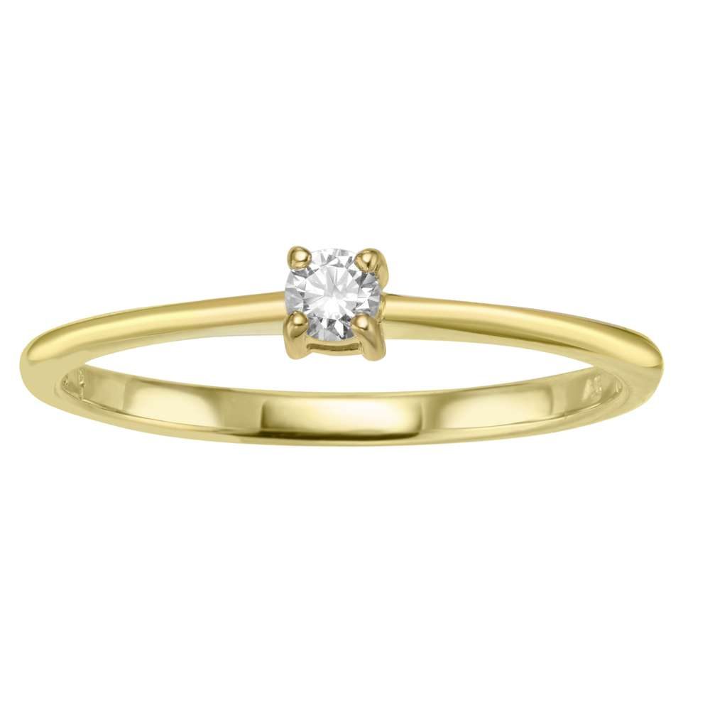 Silber-Solitaire-Ring