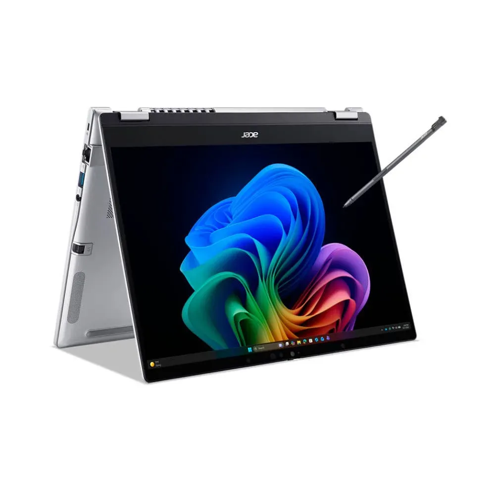 Acer TravelMate P4 Spin 14 AI TMP414RN-56-TCO-72H3 Ultrabook/Laptop, Convertible, 14 Zoll WUXGA 1920 x 1200 120 Hz, Intel Core 7 355, 32 GB RAM, 1 TB SSD, Intel Graphics, Windows 11 Pro, Schweizerdeutsch, Silber