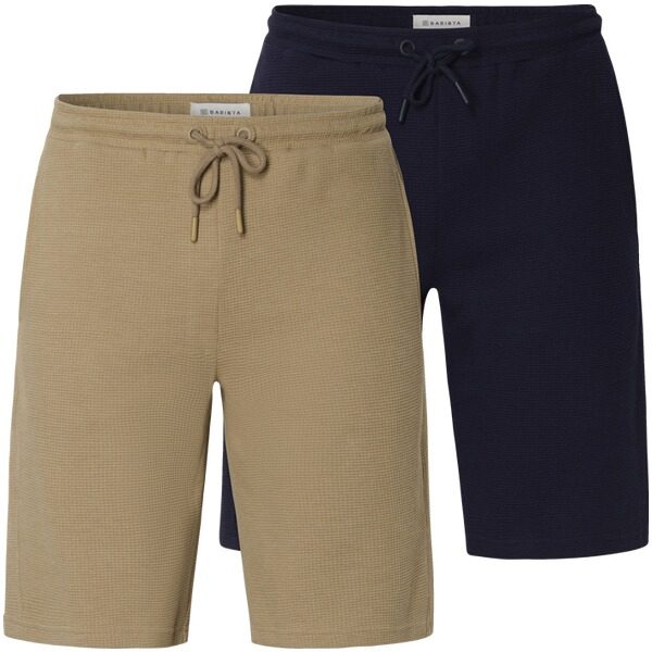 Doppelpack Sweatbermuda QARIN beige dunkelblau