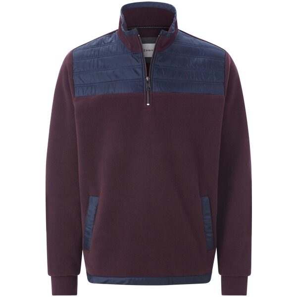 Fleece-Sweatshirt ISMAEL dunkelrot