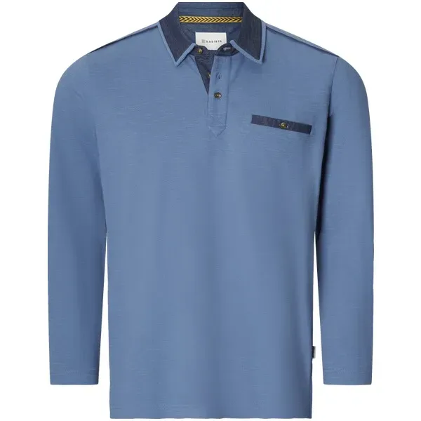Langarm-Poloshirt CARIMI blau