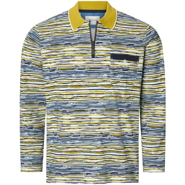 Langarm-Poloshirt BENITI gelb