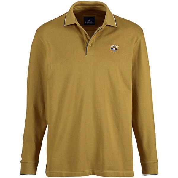 Langarm-Poloshirt MILANVETZO dunkelgelb