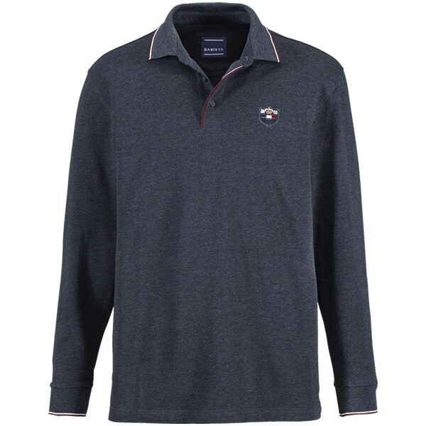 Langarm-Poloshirt MILANVETZO dunkelblau