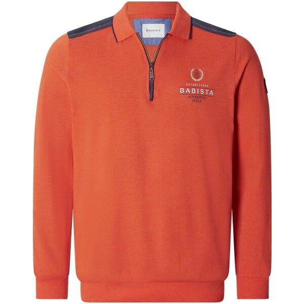 Langarm-Poloshirt VELGIO hellrot