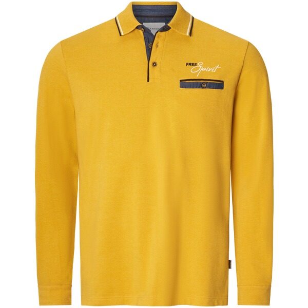 Langarm-Poloshirt VITORIO gelb
