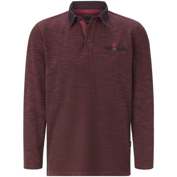 Langarm-Poloshirt ZUPATERRI dunkelrot