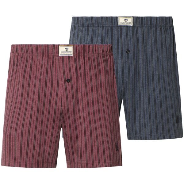 2er Pack Boxershorts THURE dunkelblau dunkelrot