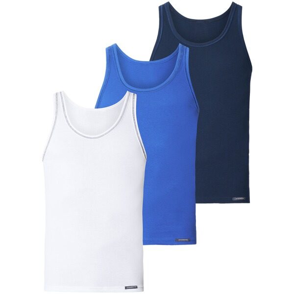 3er Pack Unterhemd TJABO blau weiß