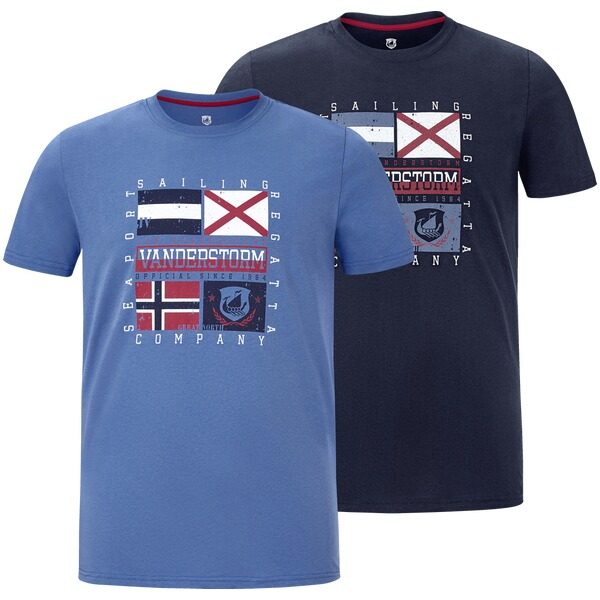 Doppelpack T-Shirt PREBEN dunkelblau blau