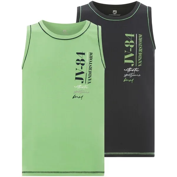 Doppelpack Tanktop FINDOWIN hellgrün schwarz