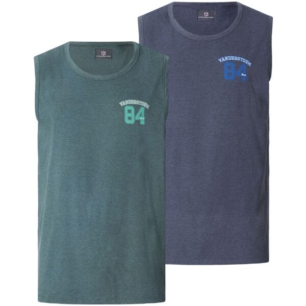 Doppelpack Tanktop PORO dunkelblau petrol