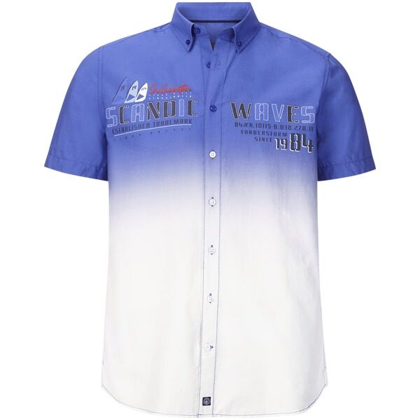 Kurzarmhemd ODDI royalblau