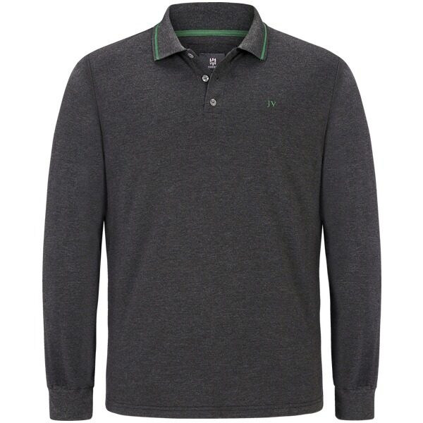 Langarm-Poloshirt ELLIS grau dunkelgrau