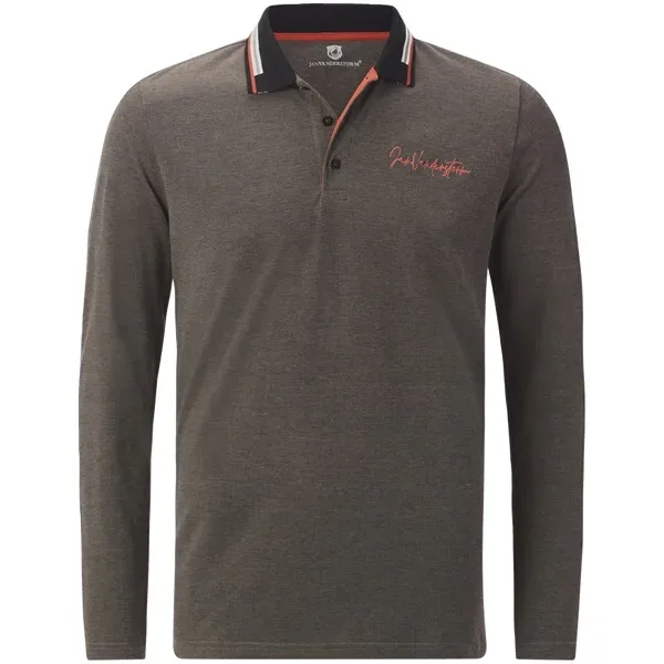 Langarm-Poloshirt KNUTSEN braun