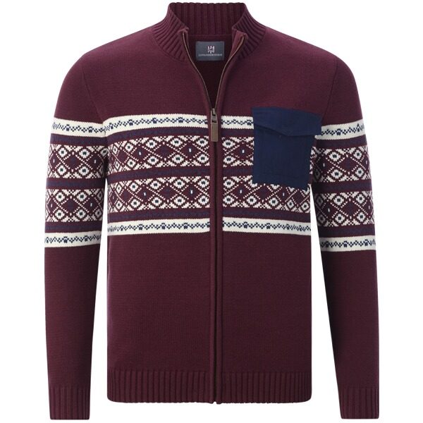Strickjacke BJORNSEN dunkelrot