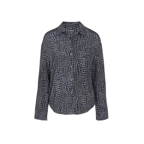 Joop!, JOOP Pyjamaoberteil "Luxe Modal Printed" langärmelig, Modal-Mix, Knöpfe