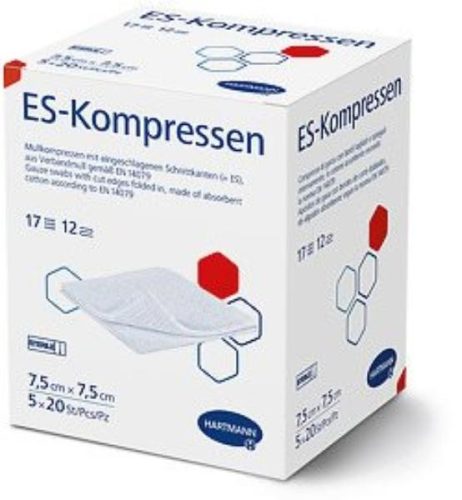 HARTMANN ES-Kompresse, T17, 7.5x7.5cm, 12f (100 Stk)