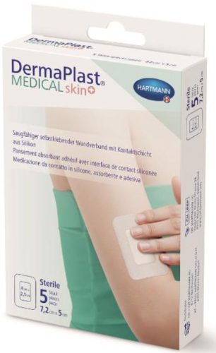 DermaPlast Medical skin+ Vliesverband 7.2x5cm (5 Stk)