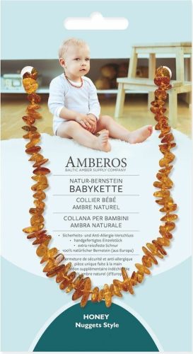 AMBEROS Natur-Bernsteinkette Nuggets Honey (1 Stk)