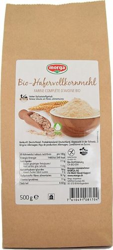 morga Hafervollkornmehl Bio Knospe glutenfrei (500g)