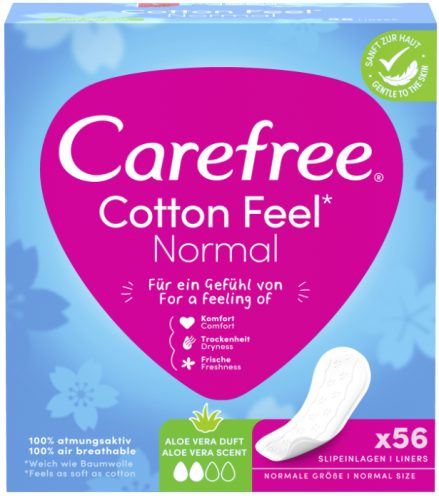 Carefree Cotton Feel Normal Aloe Vera Duft (56 Stk)
