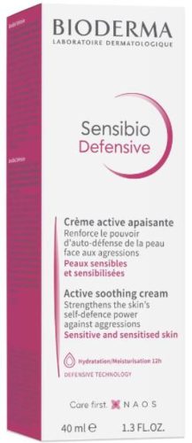 BIODERMA, BIODERMA - Sensibio Défensive Beruhigende und feuchtigkeitsspendende Aktivcreme, Sensibio Defensive, 40 ml