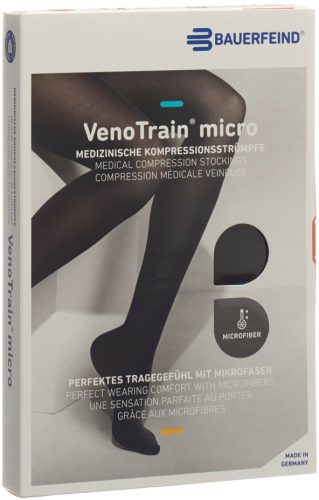 VenoTrain micro AG KKL2 Grösse S n/s gFs schwarz MikroNoppe (1 Paar)