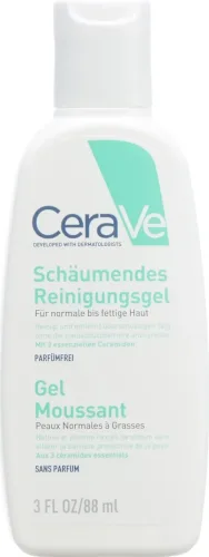 CeraVe - Schäumendes Reinigungsgel, Feuchtigkeitsspendendes Reinigungsgel, 88 ml