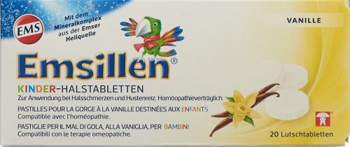 Emser, EMSILLEN Kinder-Halstabletten Vanille 20 Stk