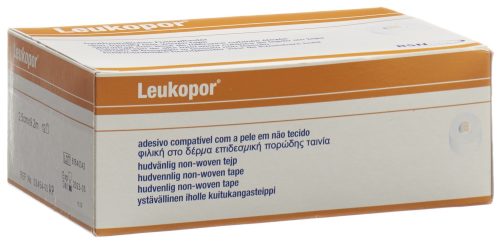 Leukopor Heftpflaster 9.2mx2.5cm weiss (12 Stk)