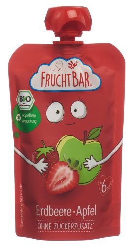FRUCHTBAR Fruchtpüree Bio Erdbeere Apfel (100 g)