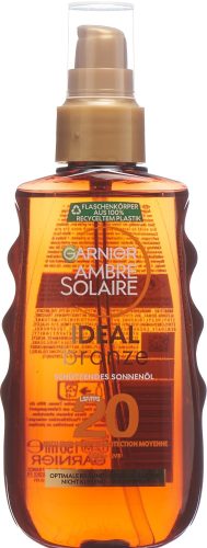 Garnier, Garnier Ambre Solaire Ideal Bronze - Schützendes Sonnenöl Sonnenschutz 150 ml Braun