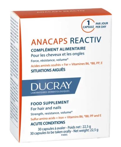Ducray - ANACAPS REACTIV Nahrungsergänzungsmittel, 30 Stück