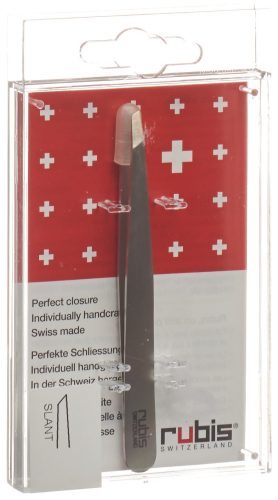 RUBIS, Rubis Pinzette schr&auml;g, Inox