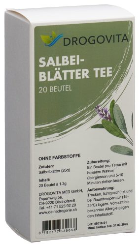 DROGOVITA Salbeiblätter Tee (20 Beutel)