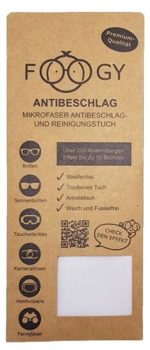 Foogy, Foogy 283036 FOOGY Microfaser Antibeschlag Brillenputztuch 1 St.