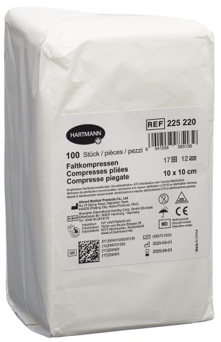 IVF Faltkompresse T17, 10x10cm, 12-fach (100 Stk)
