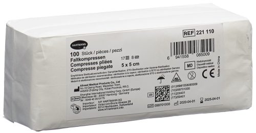 IVF Faltkompresse T17, 5x5cm, 8-fach (100 Stk)