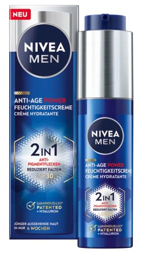 NIVEA MEN, NIVEA MEN Anti-Age Hyaluron 2in1 Power Moisturizier Gesichtscreme 50 ml