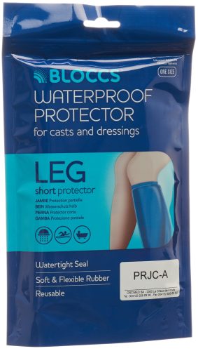 Bloccs - GipsschutzVerband  für Bad und Dusche, wasserdicht und strapazierfähig, Erwachsene, One Size, Schwarz Bedruckt