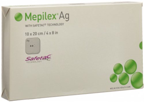 Mepilex Ag Schaumverband 10x20cm (5 Stk)