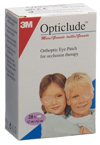 3M Opticlude Maxi Augenverband, Grösse 8.2cm x 5.7cm (20 Stk)