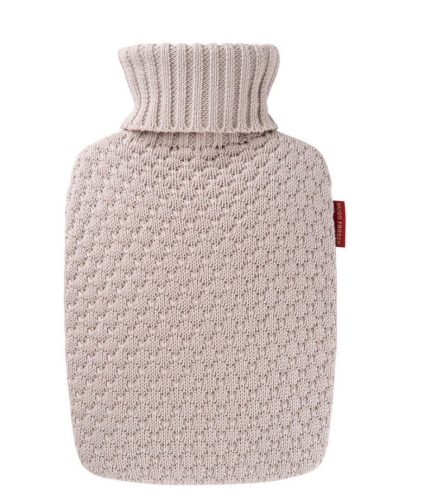 FROSCH Wärmflasche PVC Plant, 1.8 Liter Bio Strickbezug Sand (1 Stk)