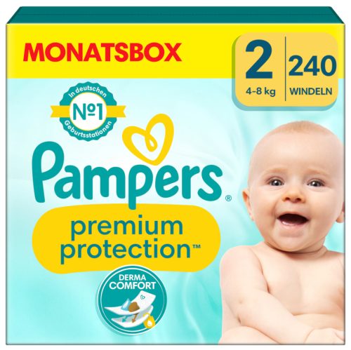 Pampers - Premium Protection Grösse 2, Monatsbox, 240STK